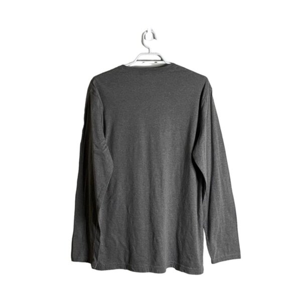 Nordstrom Men's Shop Gray V-Neck Long Sleeve T-Shirt - Picture 6 of 6